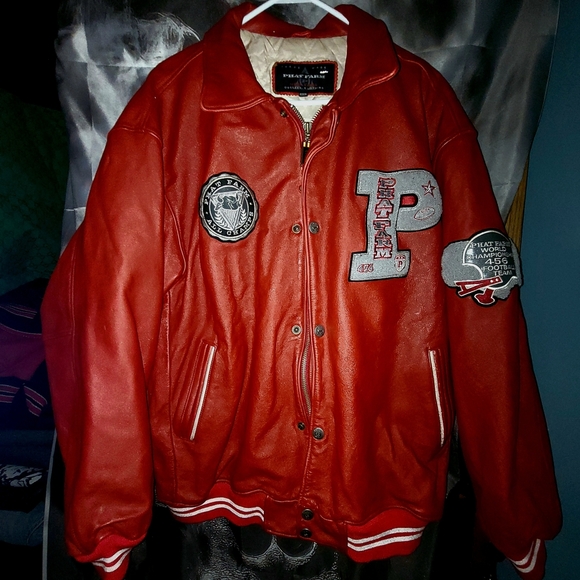 Phat Farm Varsity Leather In New Condition From 1995 Heavy High Quality RARE